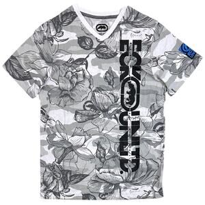 Ecko Unltd Men's V-Neck T-Shirt Hawaiian Tropical Floral Short Sleeve Tee